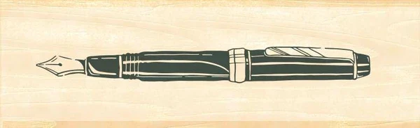 Beverly Enterprises Wood Rubber Stamp - Ink no Aibo Fountain Pen