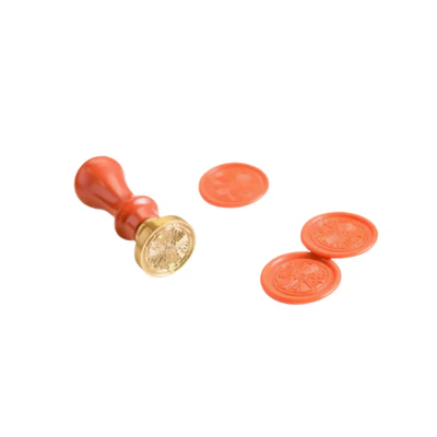 Cate Paper Co - Wax Seal Stamp and Wax Stick Set – Citrus Fruit - Image 2