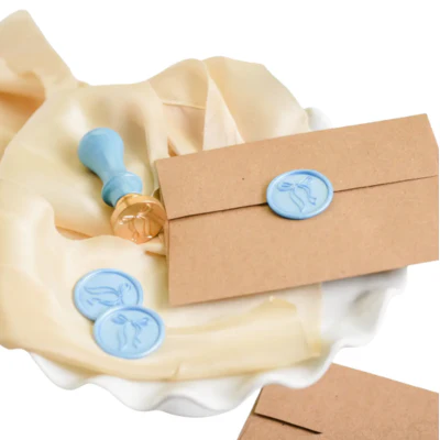 Cate Paper Co - Wax Seal Stamp and Wax Stick Set – Ribbon Bow