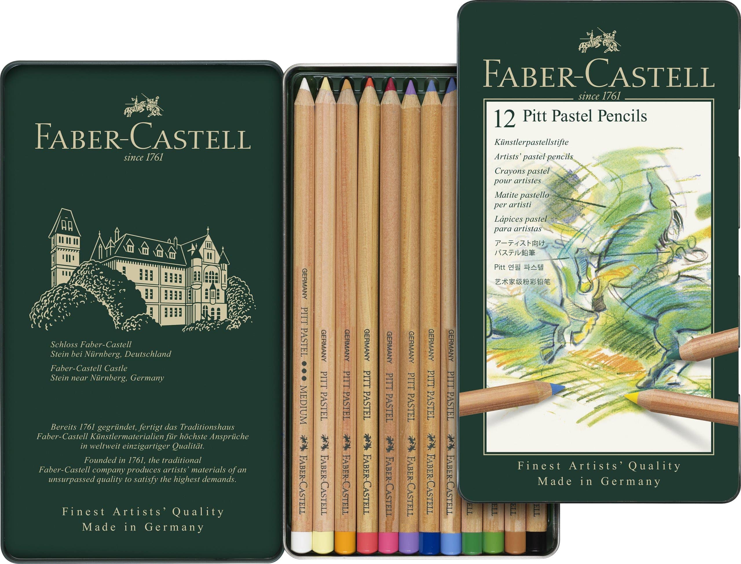 Color Pencil Pitt Pastel Tin of 12 - Image 2