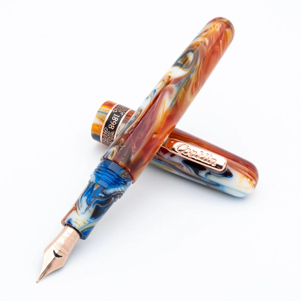 CONKLIN Duraflex (1898) Fountain Pen - Misto Orange 14kt