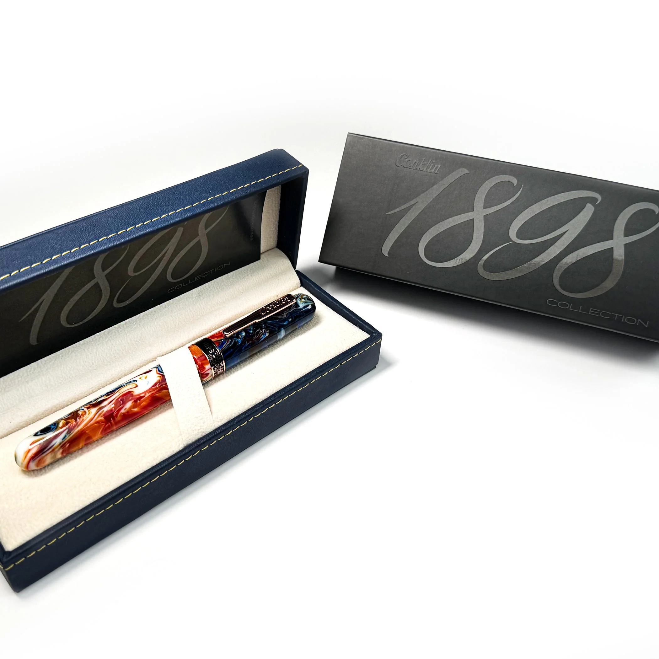 CONKLIN Duraflex (1898) Fountain Pen - Misto Orange 14kt - Image 2