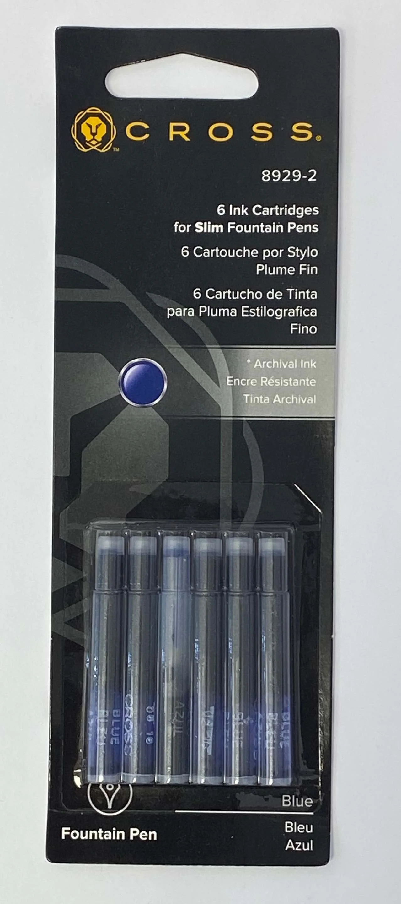 Cross Slim Fountain Pen Ink Cartridges 6 per Card - Image 2