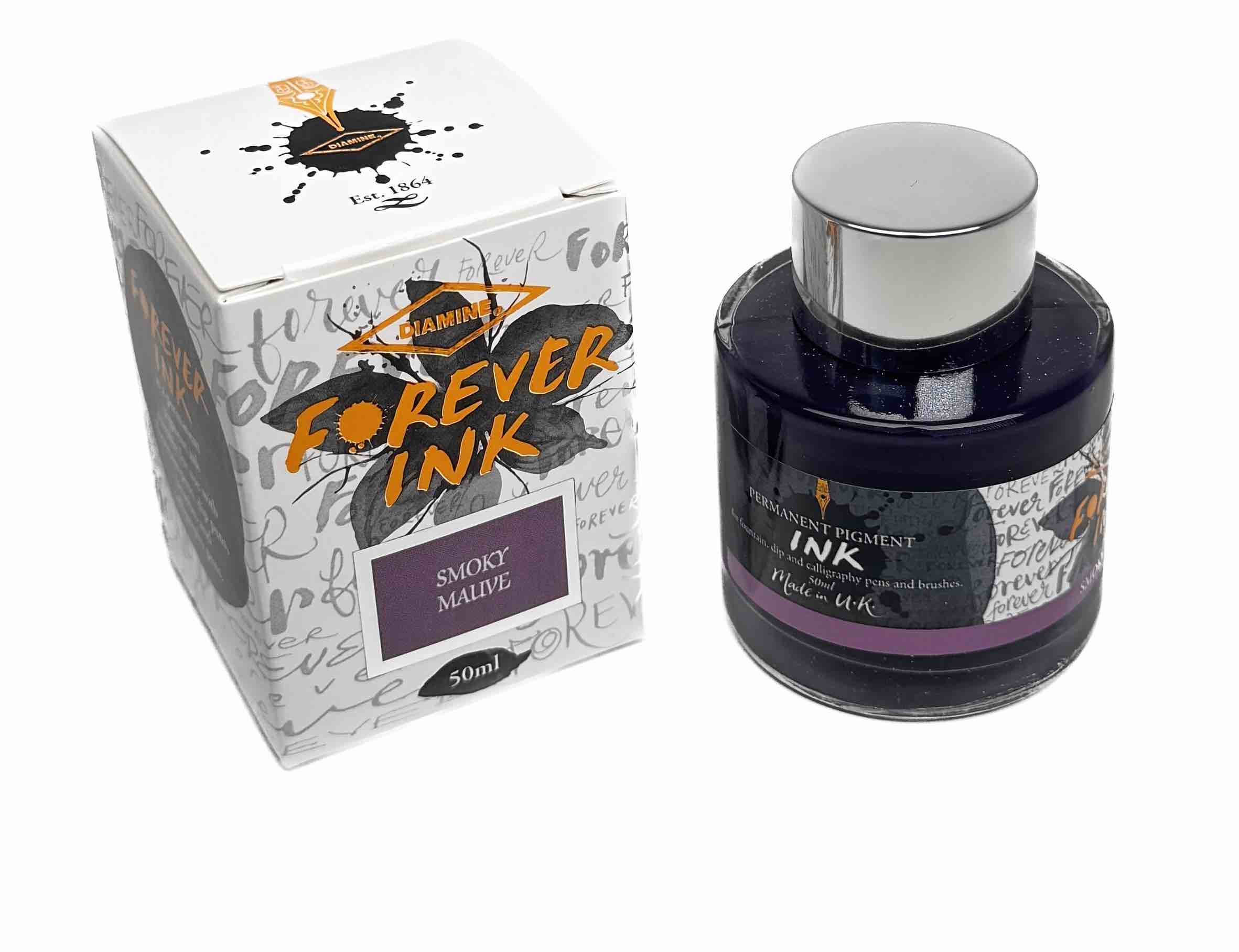 Diamine Forever Ink  50mL - Permanent Pigment Multi-use Ink - Smoky Mauve
