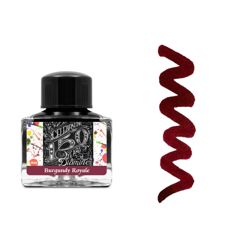 Diamine Inks 40ml Anniversary Edition Ink Bottle - Burgundy Royale