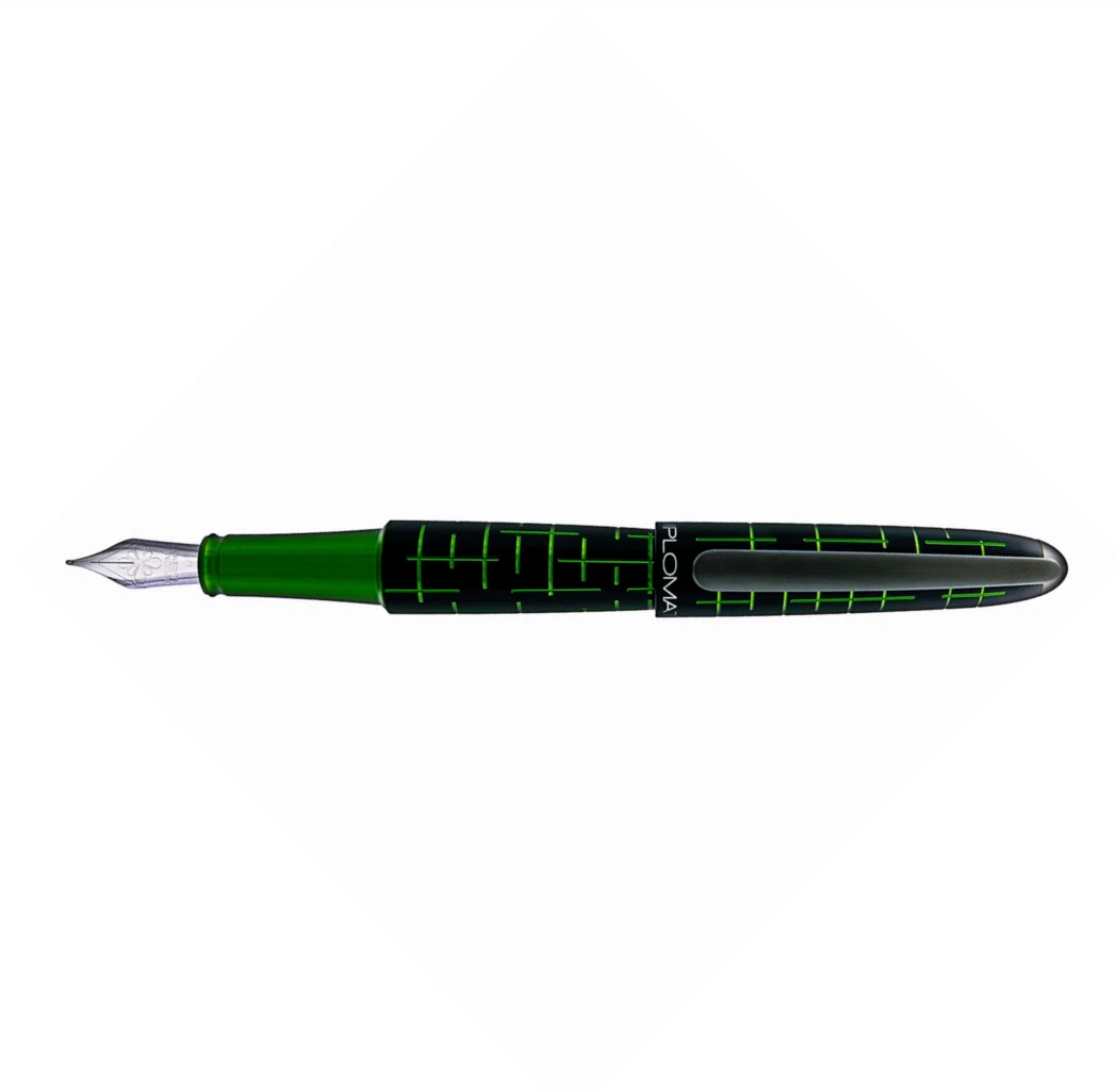 Diplomat Elox Matrix Fountain Pen - Black Green - Image 3
