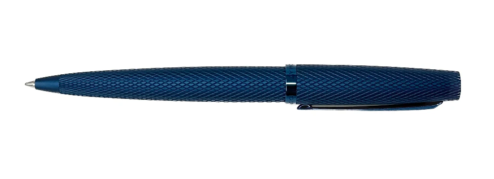 Diplomat Viper Guilloche Ballpoint Pen - Blue