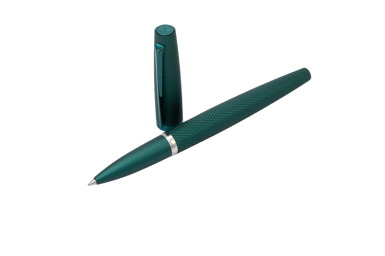 Diplomat Viper Guilloche Rollerball - Green