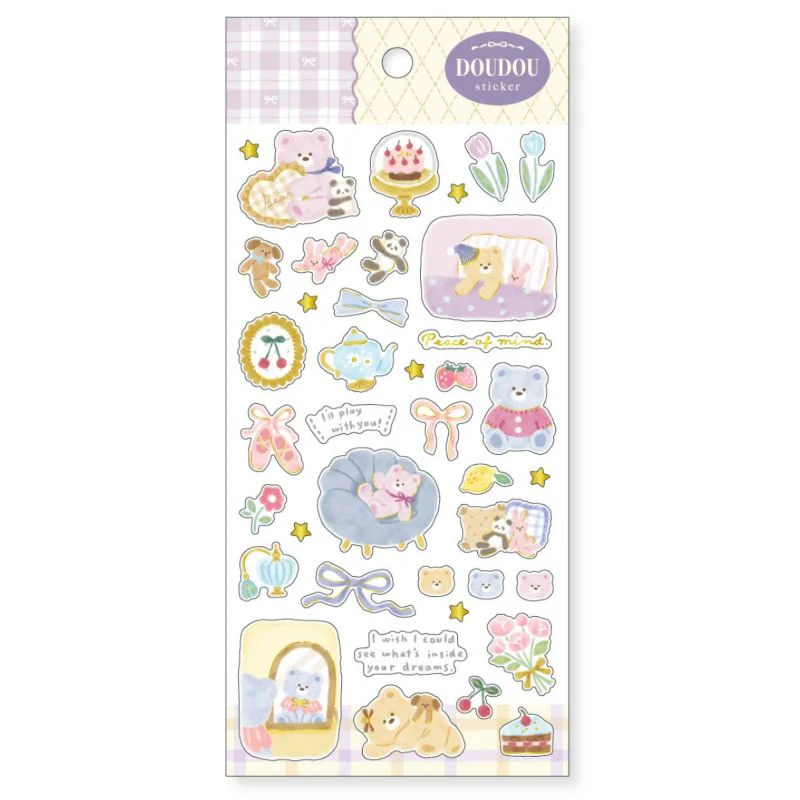 Dou Dou Stickers - Teddy Bear (Yumekuma)