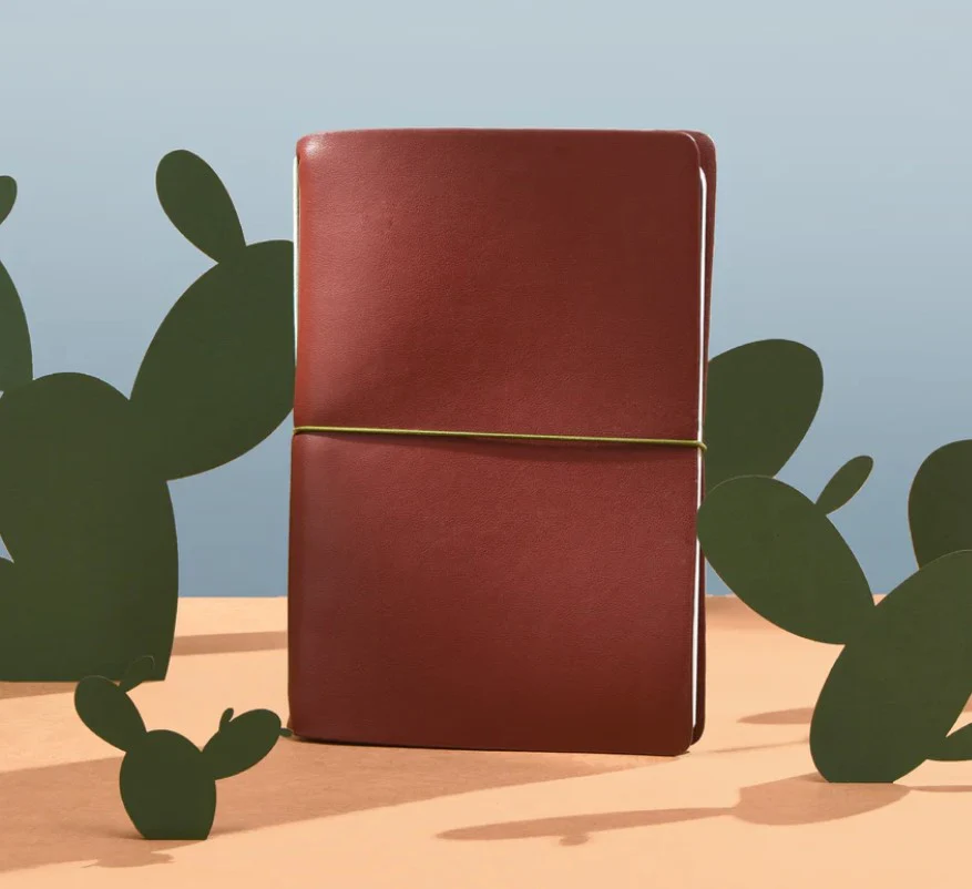 Endless Explorer Refillable Cactus Leather Journal - With Regalia Paper Notebook - Maroon - Image 3