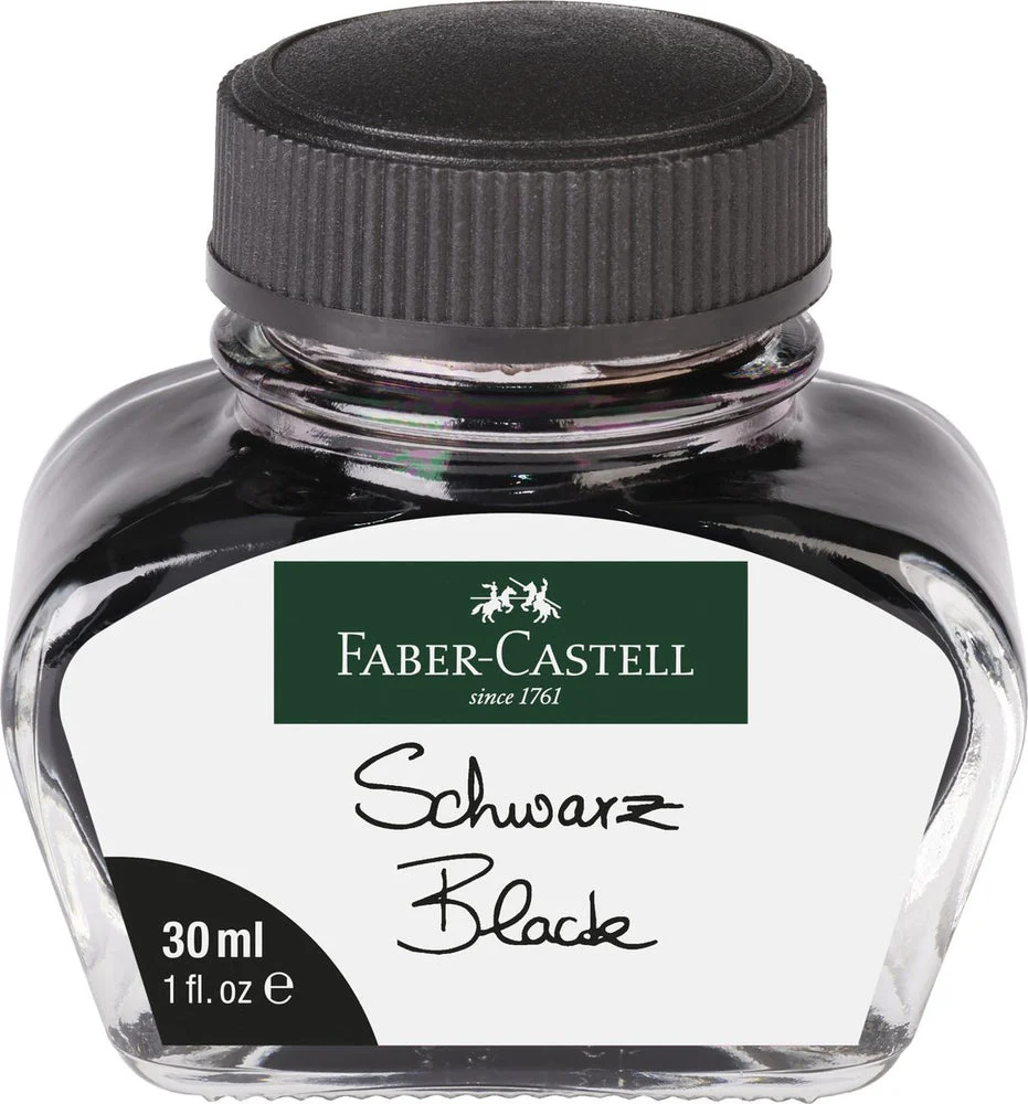 Faber-Castell Glass Ink Bottle 30ml - Black