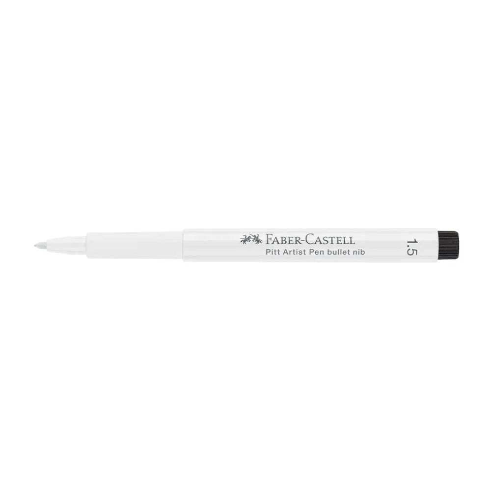 Faber Castell Pitt Artist Pen® 1.5mm Bullet Tip - White - Image 2