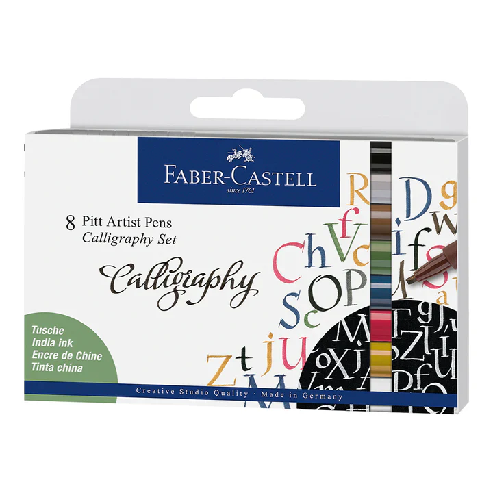 Faber-Castell Pitt Artist Pen India Ink Calligraphy Set/8