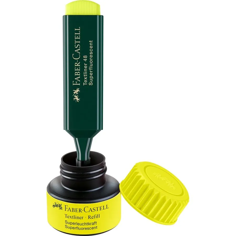 Faber Castell Textliner 1549  Refill System, Yellow - Image 2