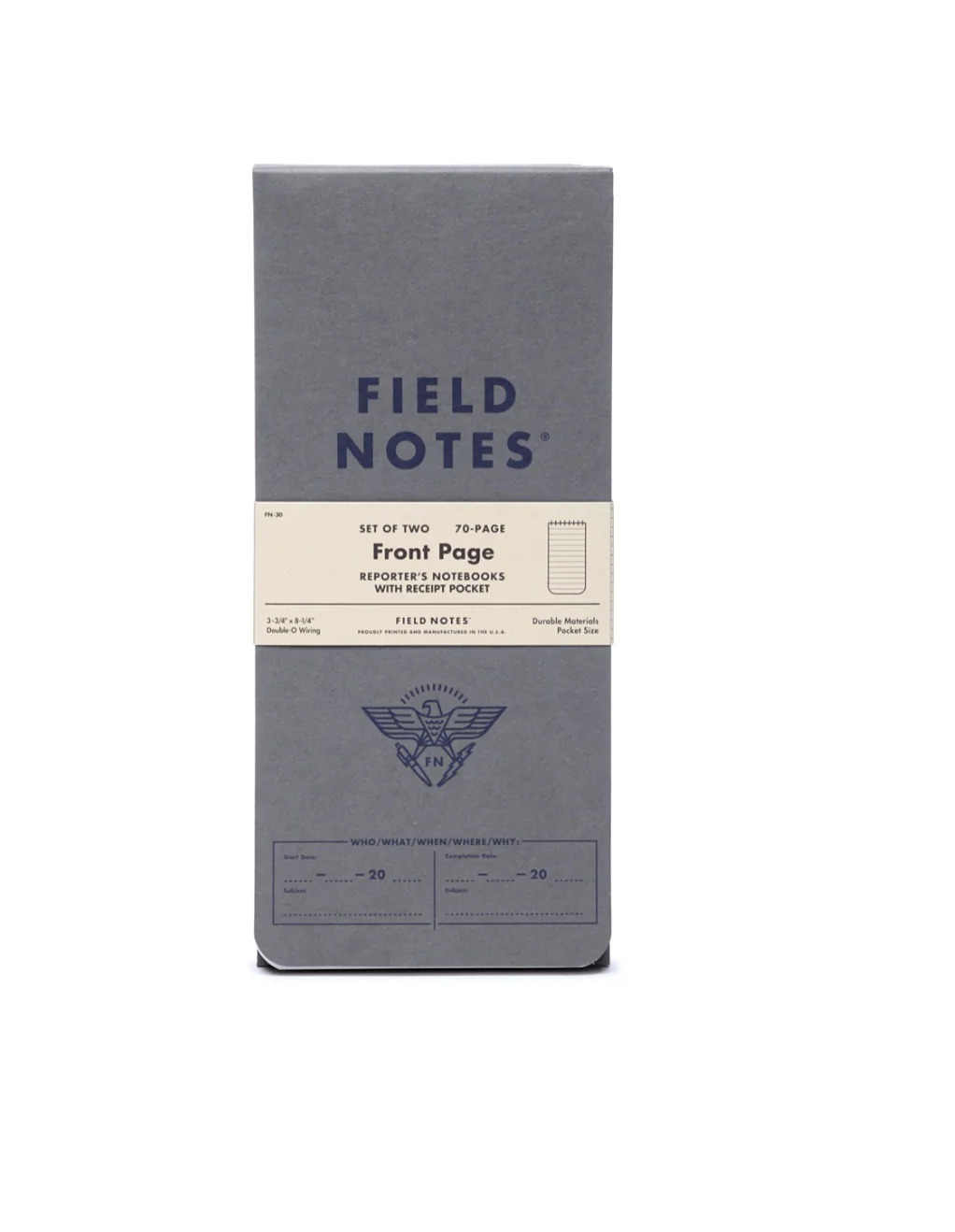 Field Notes Front Page  Reporter's Notebook