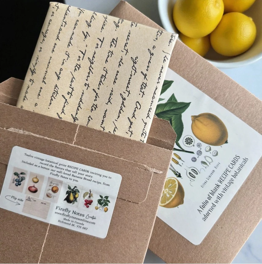 Firefly Notes - Botanical Recipe Card Set – 12 Cards + Banana Bread Recipe - Image 3