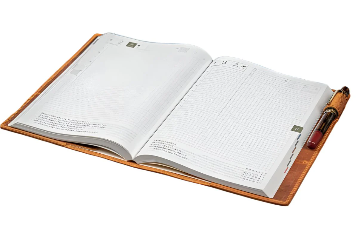 Galen Leather - Slim A5 Notebook/Planner Cover - Crazy Horse Brown - Image 2