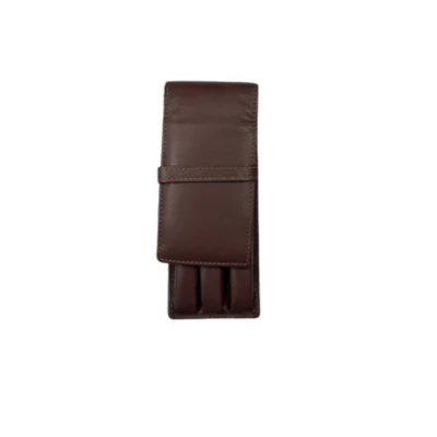 Girologio 3 Pen Case - Antique Brown