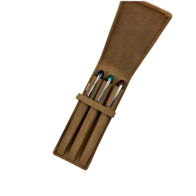 Girologio 3 Pen Case - Saddle Tan - Image 2