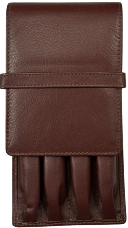 Girologio 4 Pen Case - Antique Brown