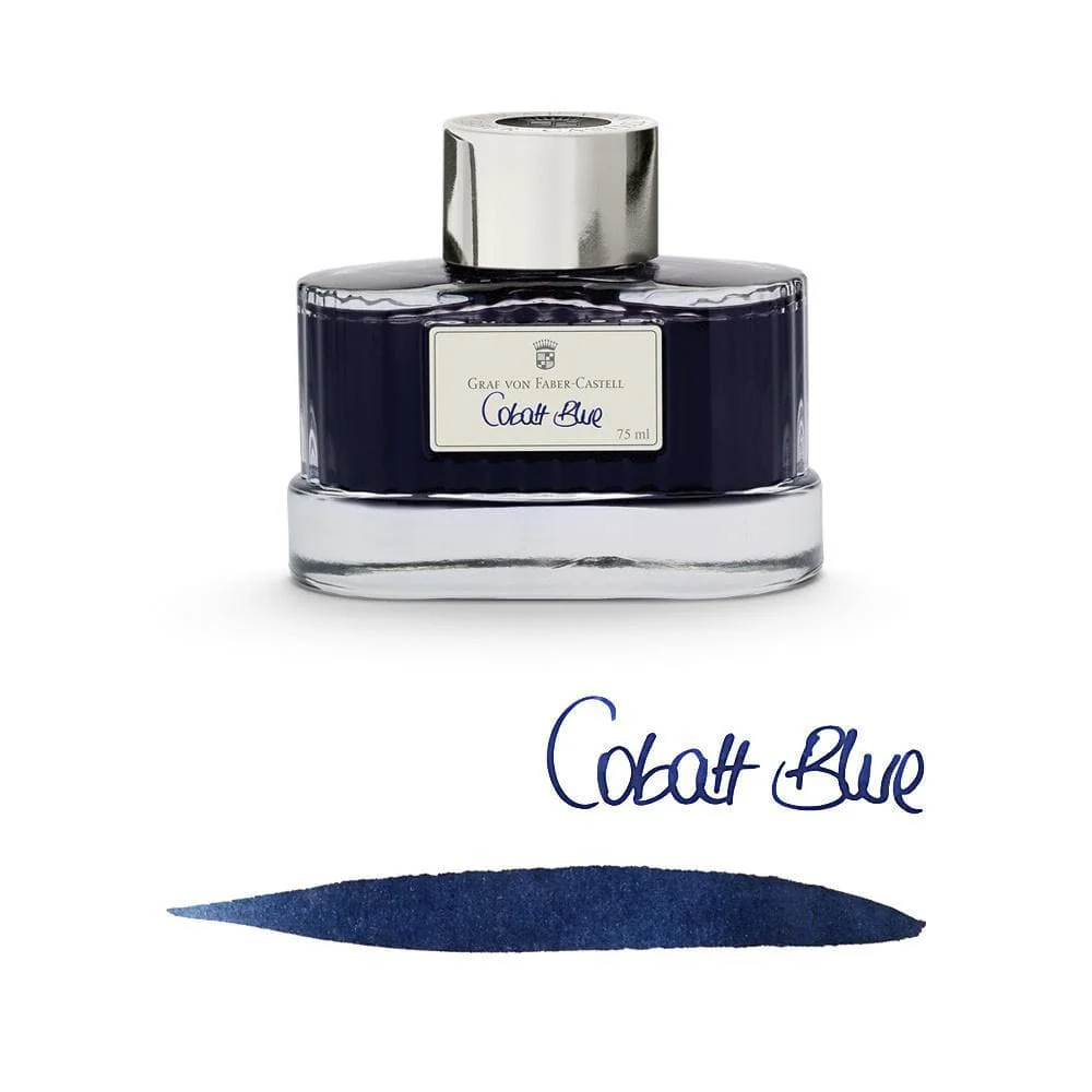 Graf Von Faber-Castell 75ml Ink Bottle - Cobalt Blue