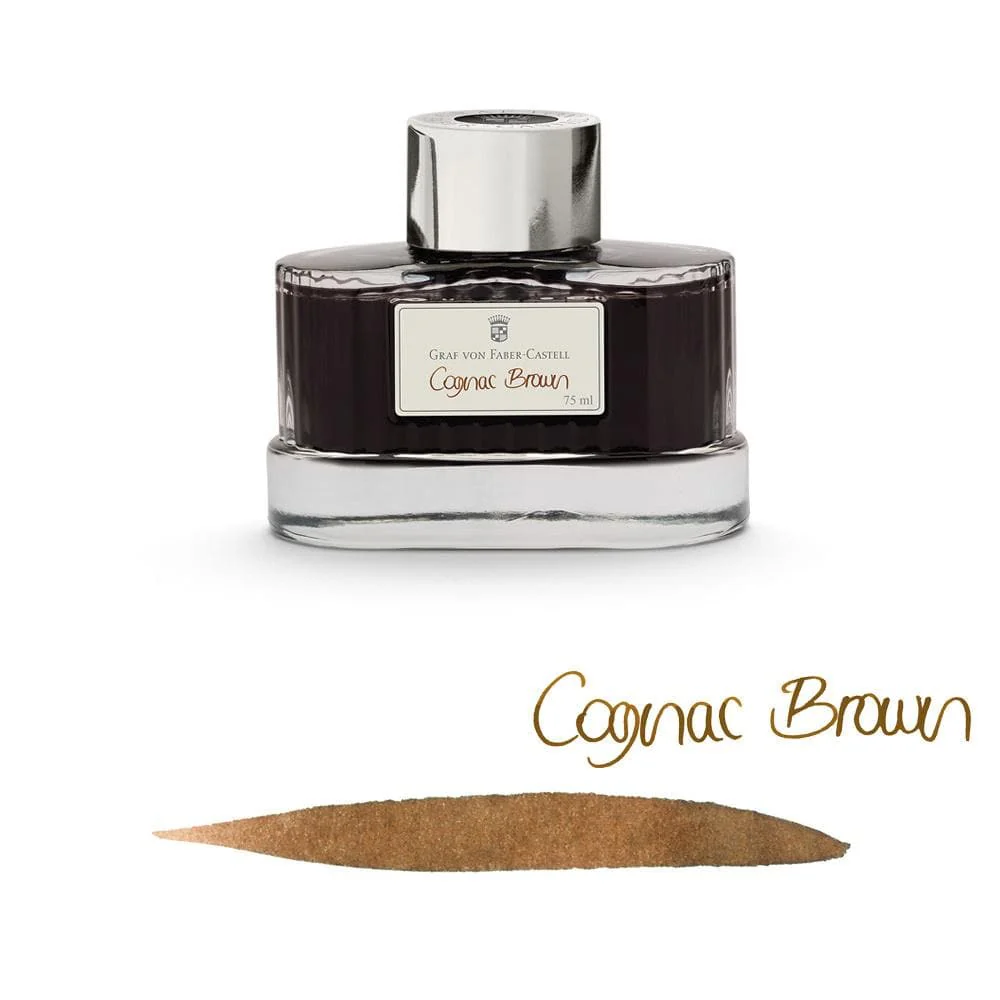 Graf Von Faber-Castell 75ml Ink Bottle - Cognac Brown