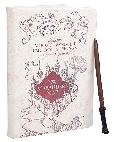 Harry Potter The Marauder's Map Journal and Wand Pen Set