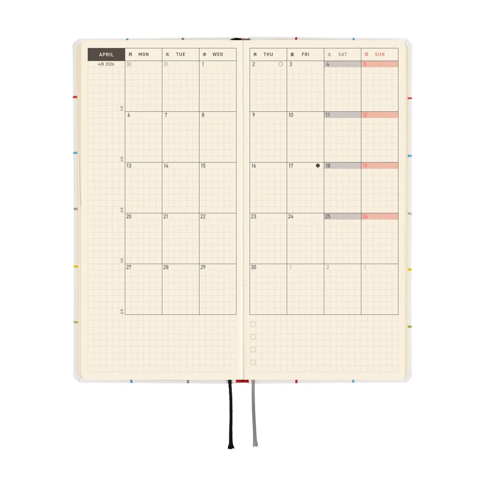 Hobonichi 2026 100%ORANGE Squirrels Moving Day Journal - English Tall & Slim January Start - Image 4