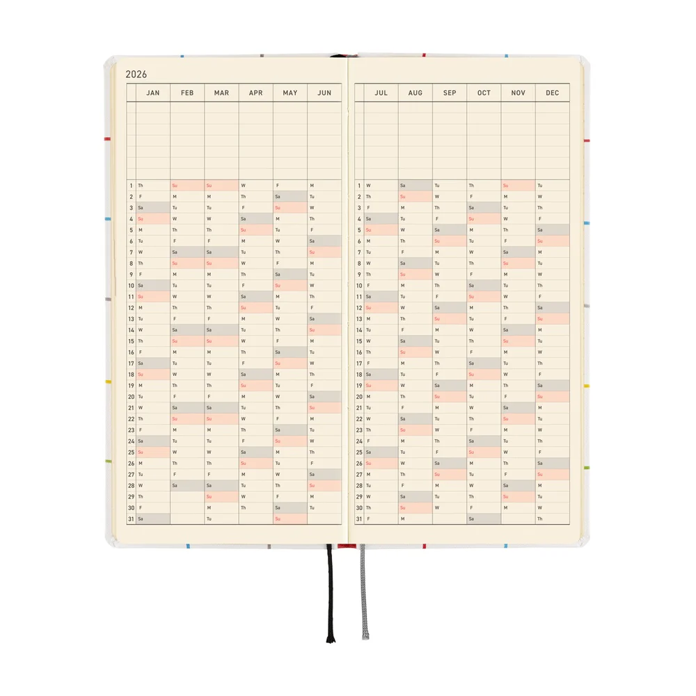 Hobonichi 2026 100%ORANGE Squirrels Moving Day Journal - English Tall & Slim January Start - Image 6