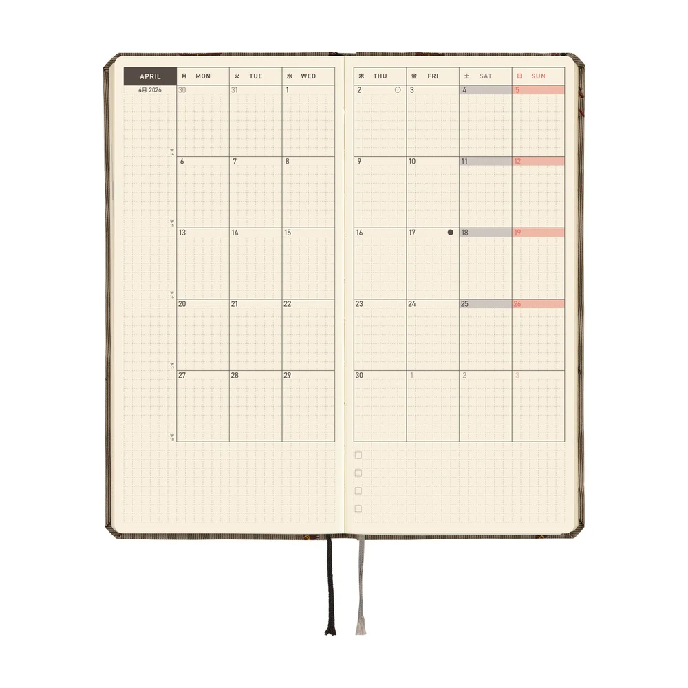 Hobonichi 2026 Bow and Tie Galloping Horses Journal - English Tall & Slim January Start - Image 3