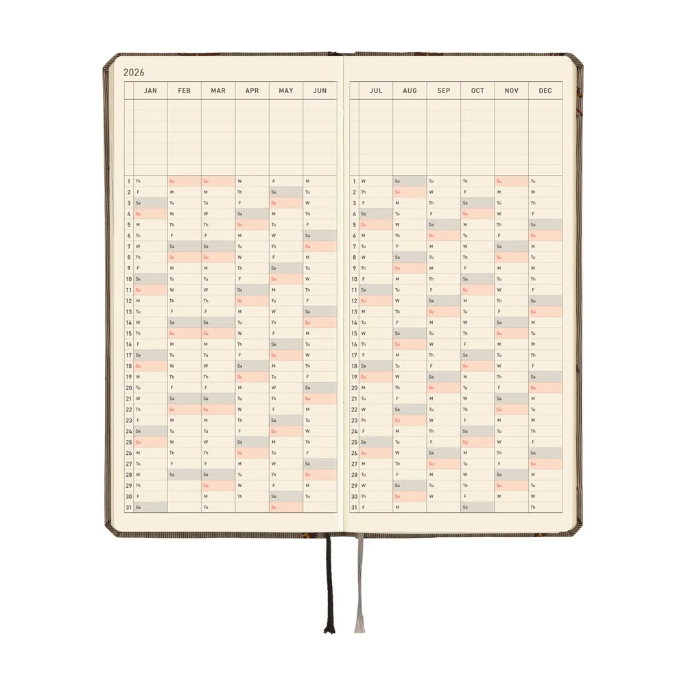 Hobonichi 2026 Bow and Tie Galloping Horses Journal - English Tall & Slim January Start - Image 5