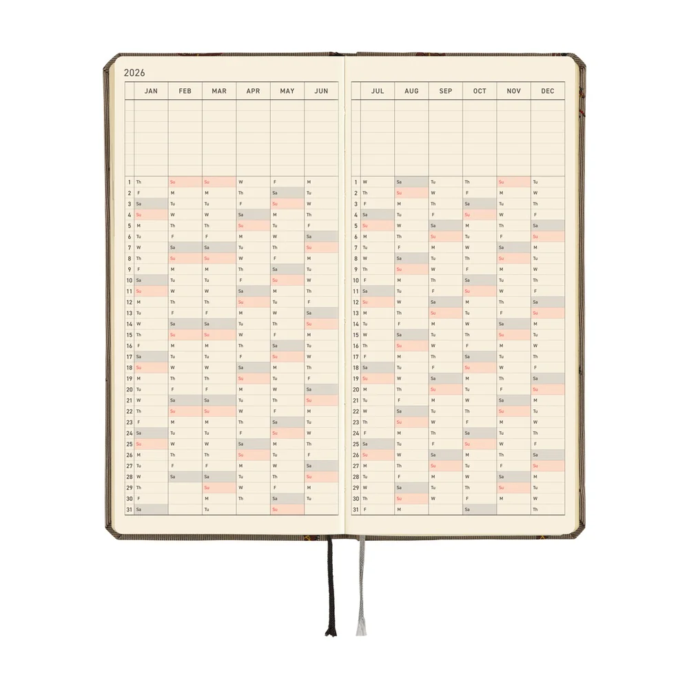Hobonichi 2026 Bow and Tie Galloping Horses Mega Journal - English Tall & Slim January Start - Image 5