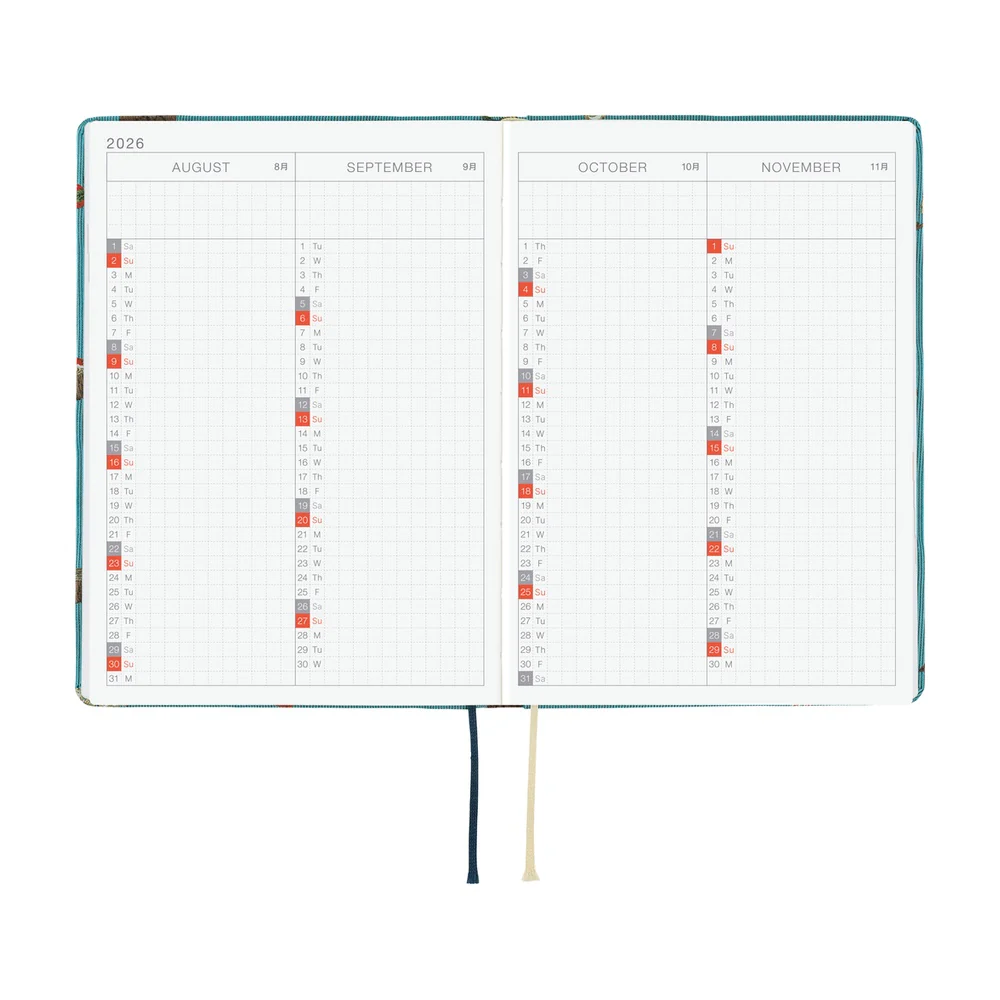 Hobonichi 2026 Bow and Tie In the Forest Journal A6 HON - English January Start - Image 2