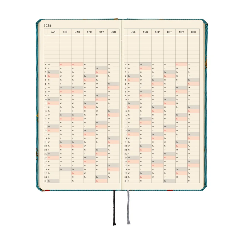 Hobonichi 2026 Bow and Tie In the Forest Mega Journal - English Tall & Slim January Start - Image 4