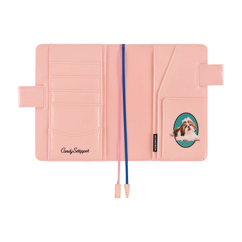 Hobonichi 2026 Candy Stripper Random Dog and Cat Pink Book Cover A6 - Image 2