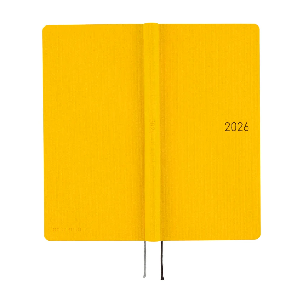 Hobonichi 2026 Colors Full Moon Yellow Journal - Mega English Tall & Slim January Start - Image 3