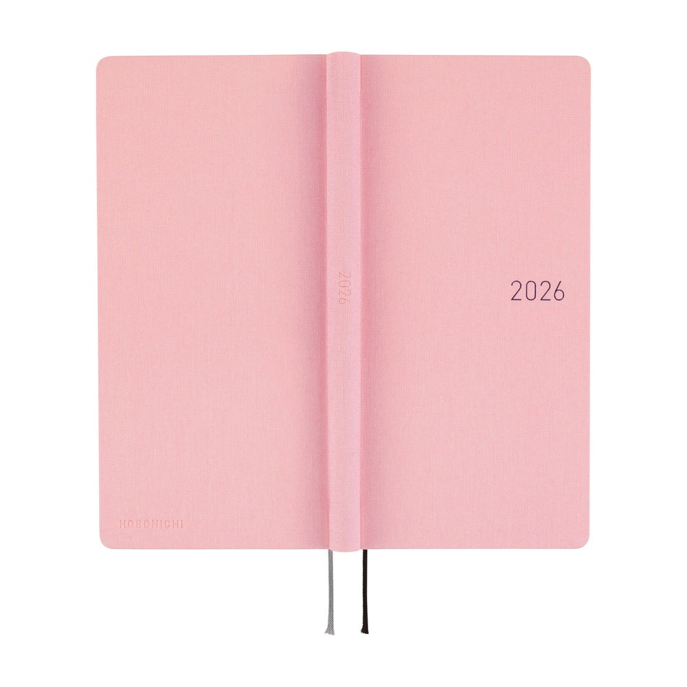 Hobonichi 2026 Colors Strawberry Milk Journal - Mega English Tall & Slim January Start