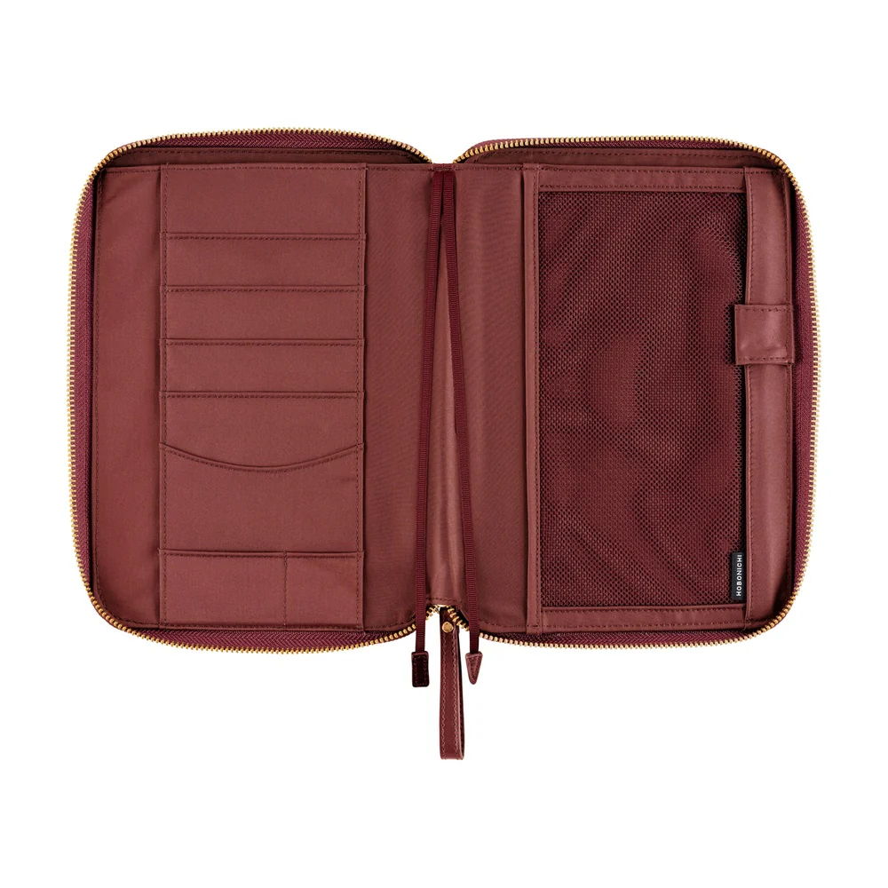 Hobonichi 2026 Cover Amarone Zipper Style Single Color - A5 Cousin - Image 2