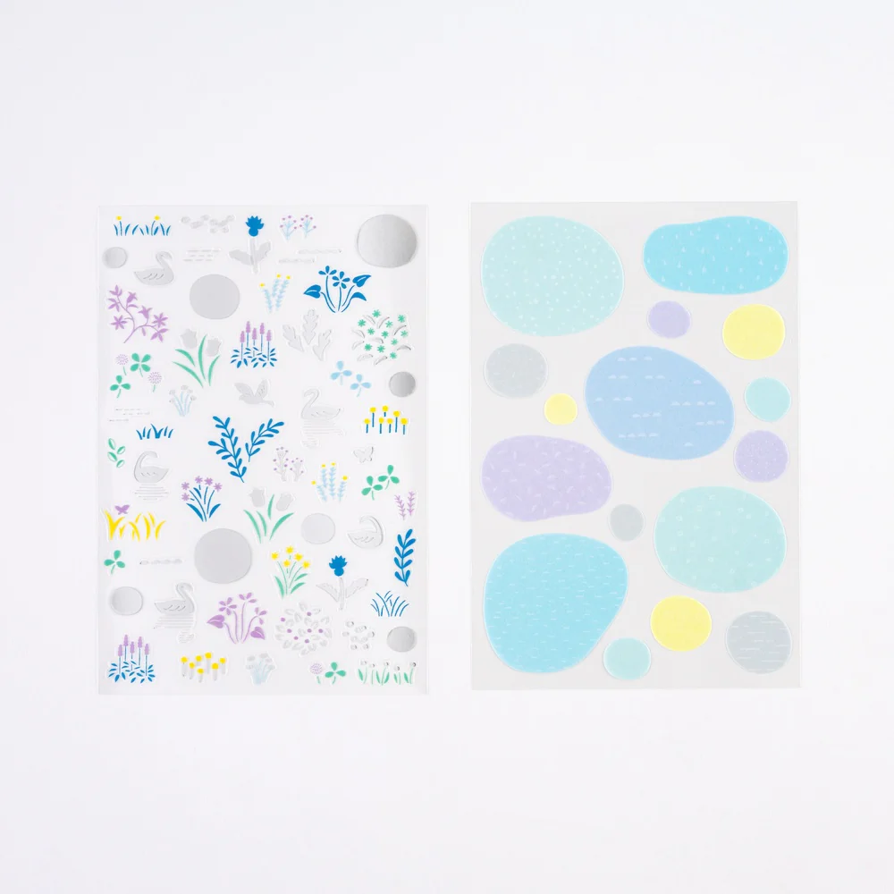 Hobonichi 2026 Layering Stickers – Yuri Sanae "Forest Lake" (2 Sheets) - Image 2
