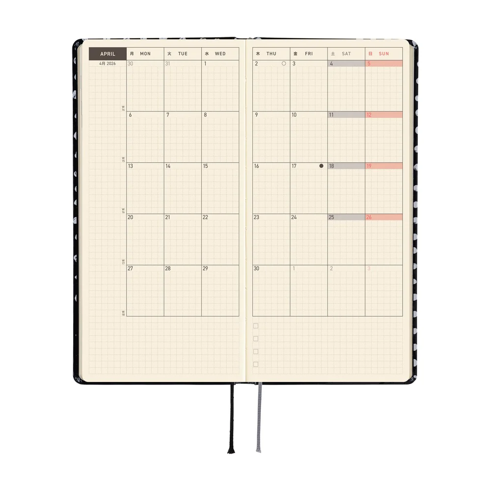 Hobonichi 2026 Makoto Matsubayashi Dot Journal - English Tall & Slim January Start - Image 3