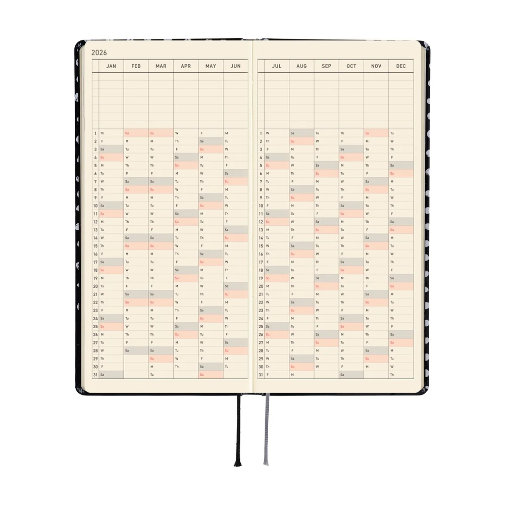 Hobonichi 2026 Makoto Matsubayashi Dot Journal - English Tall & Slim January Start - Image 5