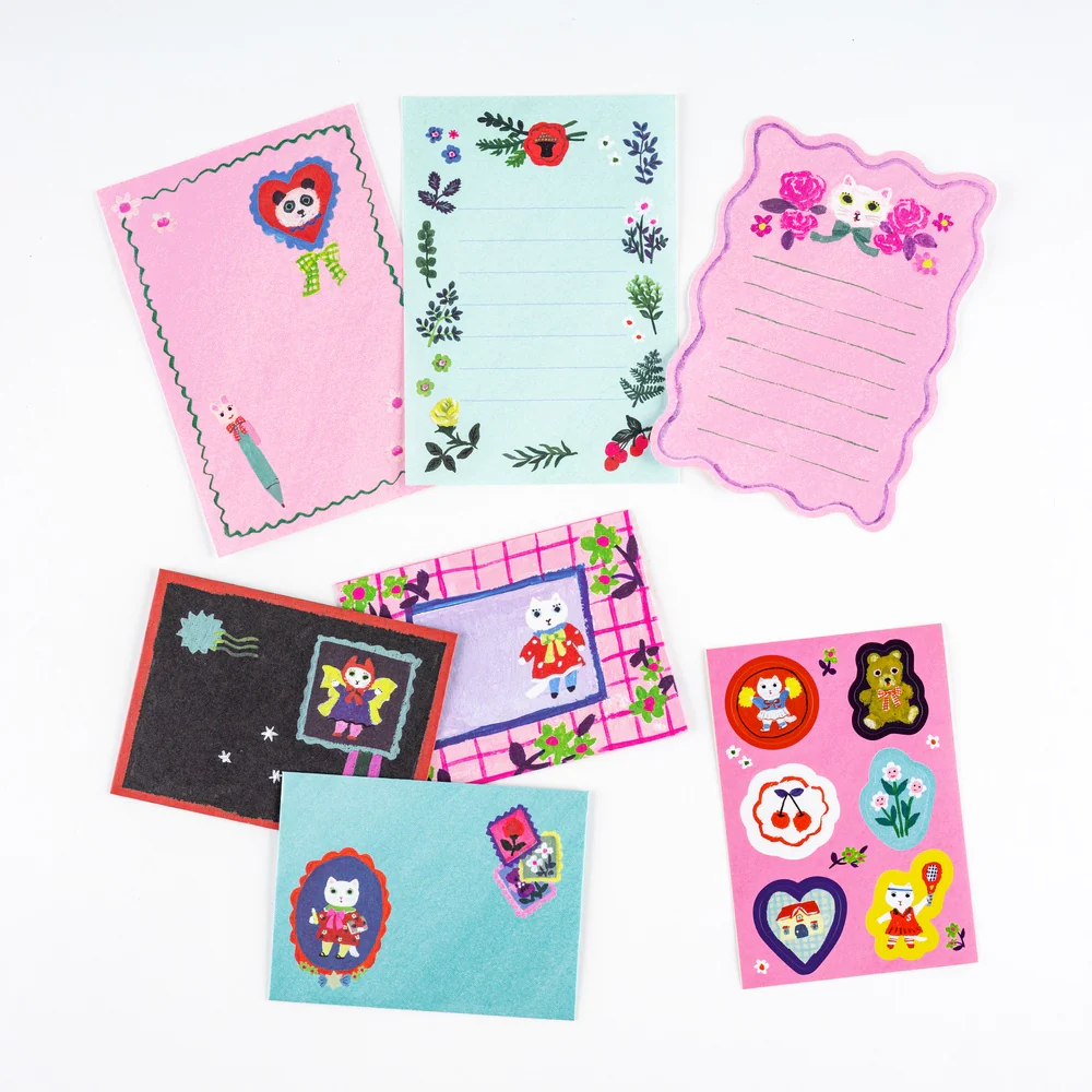 Hobonichi 2026 Mini Letter Set – Yumi Kitagishi White Cat’s World