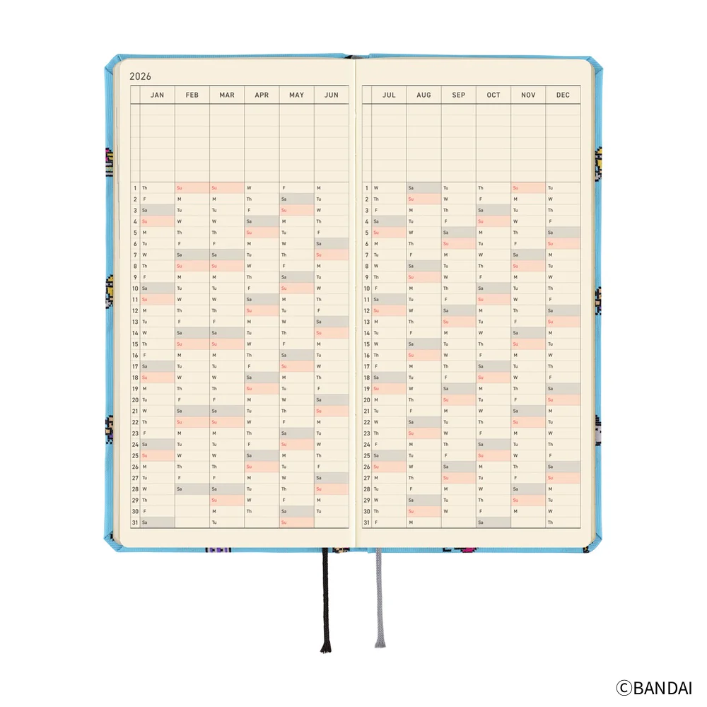 Hobonichi 2026 Tamagotchi: Our Tamagotchi Journal - English Tall & Slim January Start - Image 4