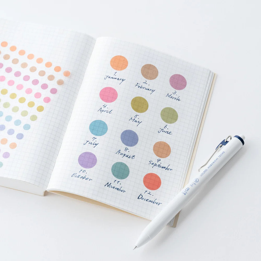 Hobonichi 2026 Tsuki no IRO Transparent Dot Stickers (15mm) - Image 2