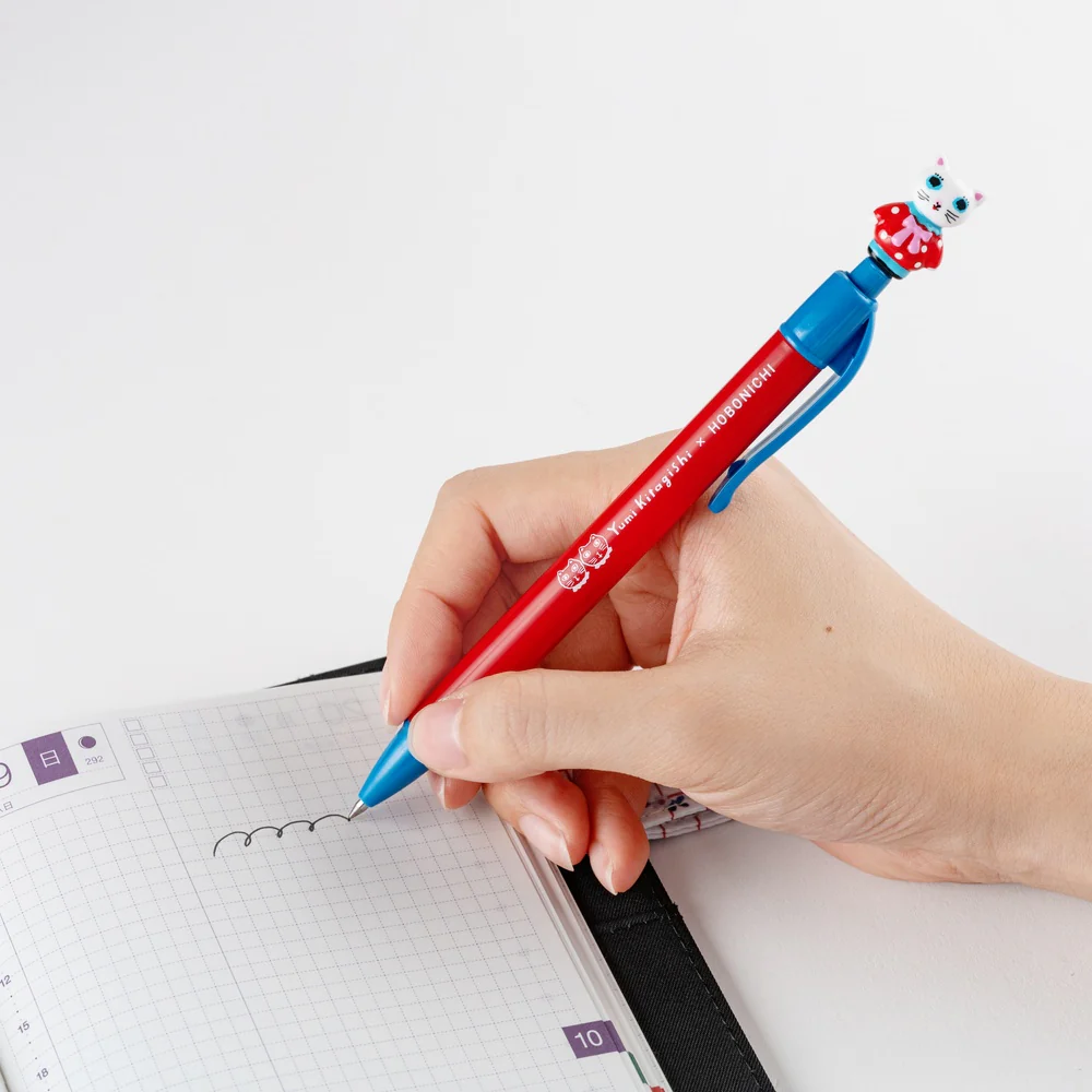 Hobonichi 2026 Yumi Kitagishi Ballpoint Pen – White Cat - Image 2