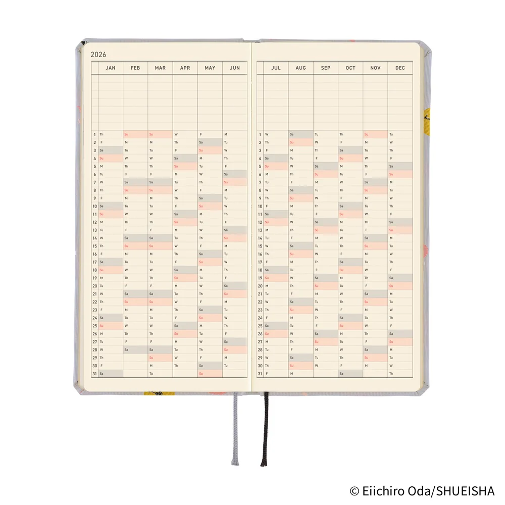 Hobonichi ONE PIECE Magazine: Hiriluk's Cherry Blossoms - English Tall & Slim January Start - Image 4