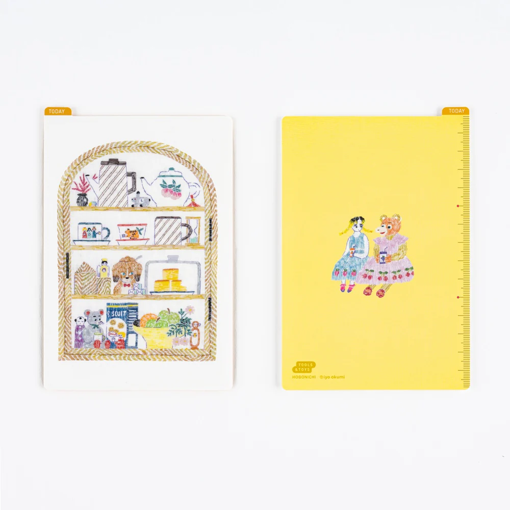 Hobonichi Pencil Board - Iyo Okumi: Happy Tea Time - Teapot Shelf - A6