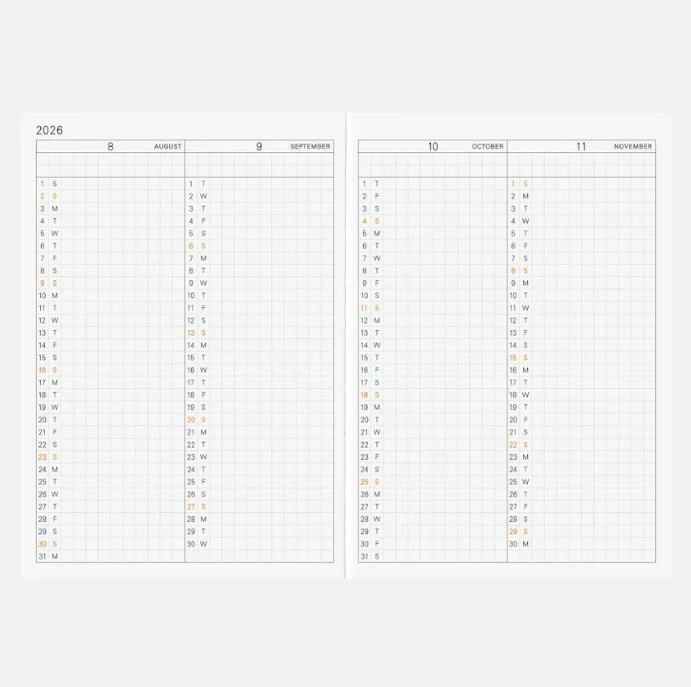 Hobonichi Techo 2026 English Planner Book A6 (January Start) - Image 4
