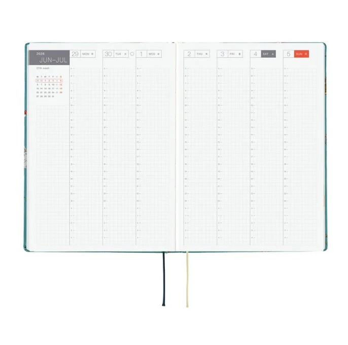 Hobonichi Techo 2026 HON Planner A5 (Daily) - Bow & Tie: In the forest - Image 2