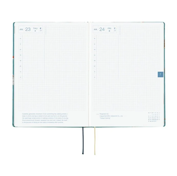 Hobonichi Techo 2026 HON Planner A5 (Daily) - Bow & Tie: In the forest - Image 4